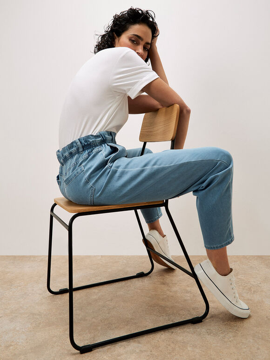 Jeans | Apricot Freya Paper Bag Waist Crop