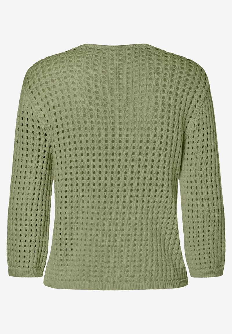 Ajour-Cardigan  olive green