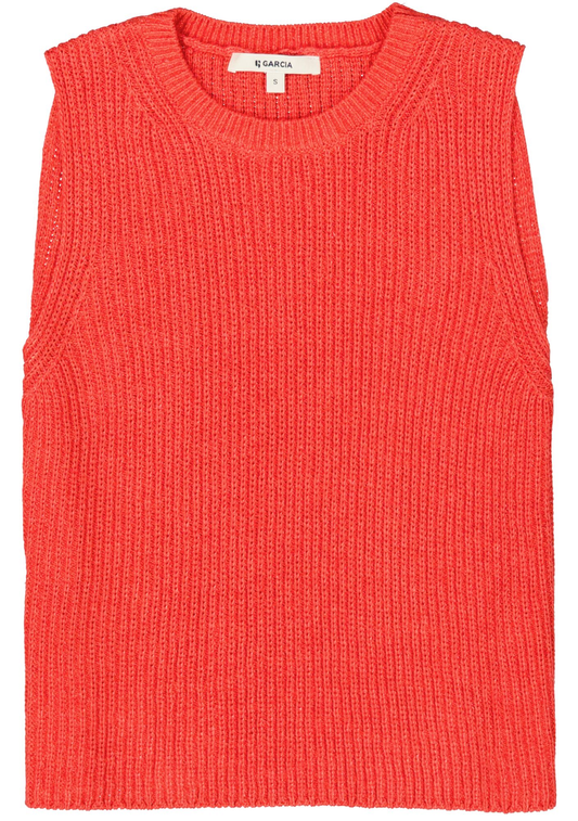 Rotes Strick-Top