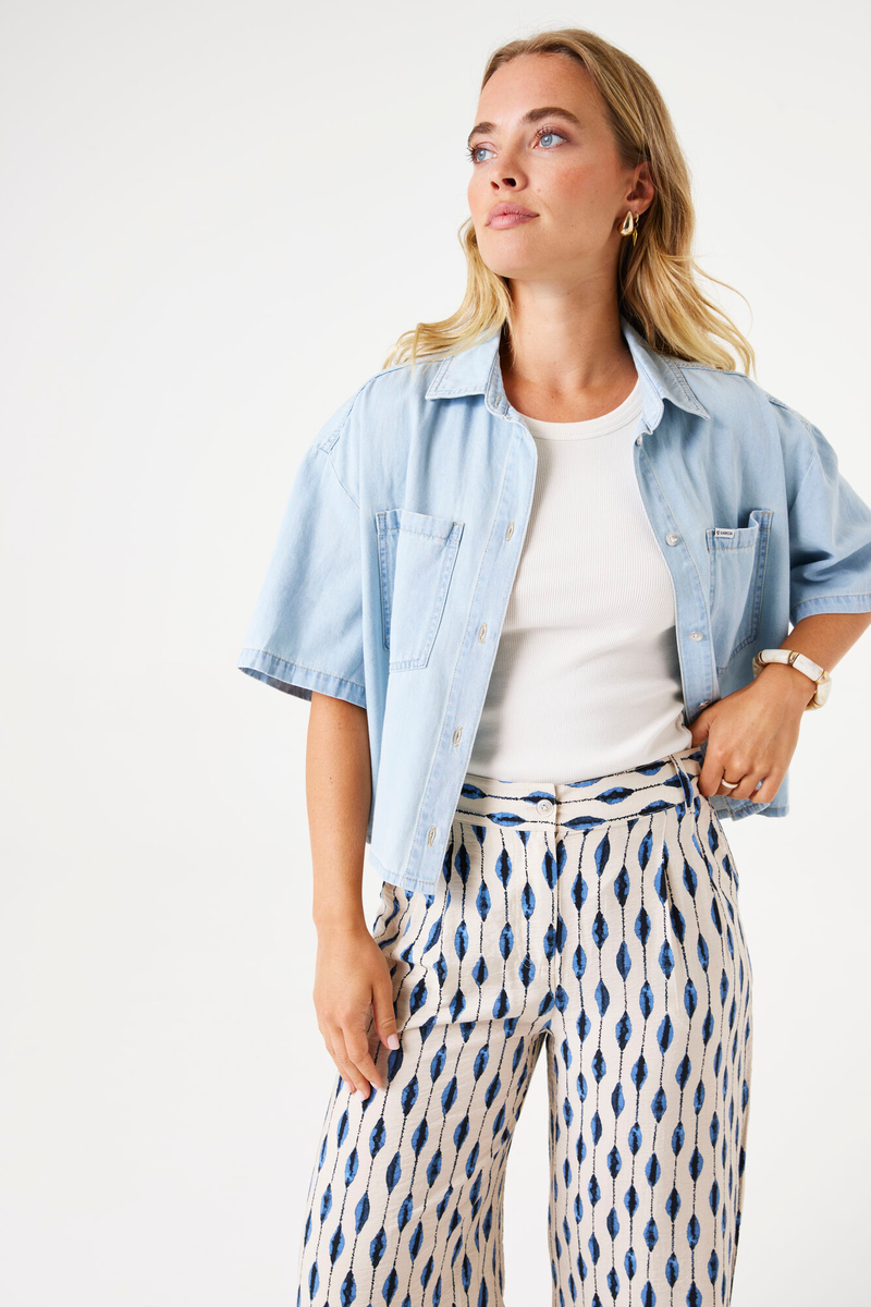 Denim-Bluse – Bleached