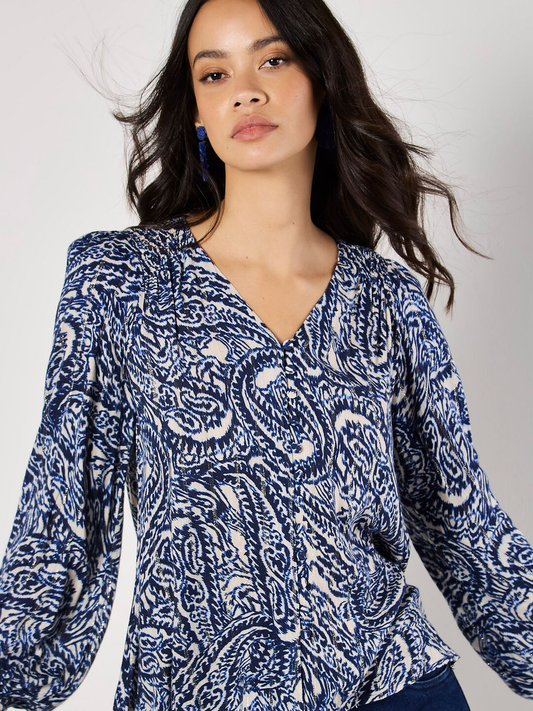Bluse |Apricot All Ovr Paisley Smock