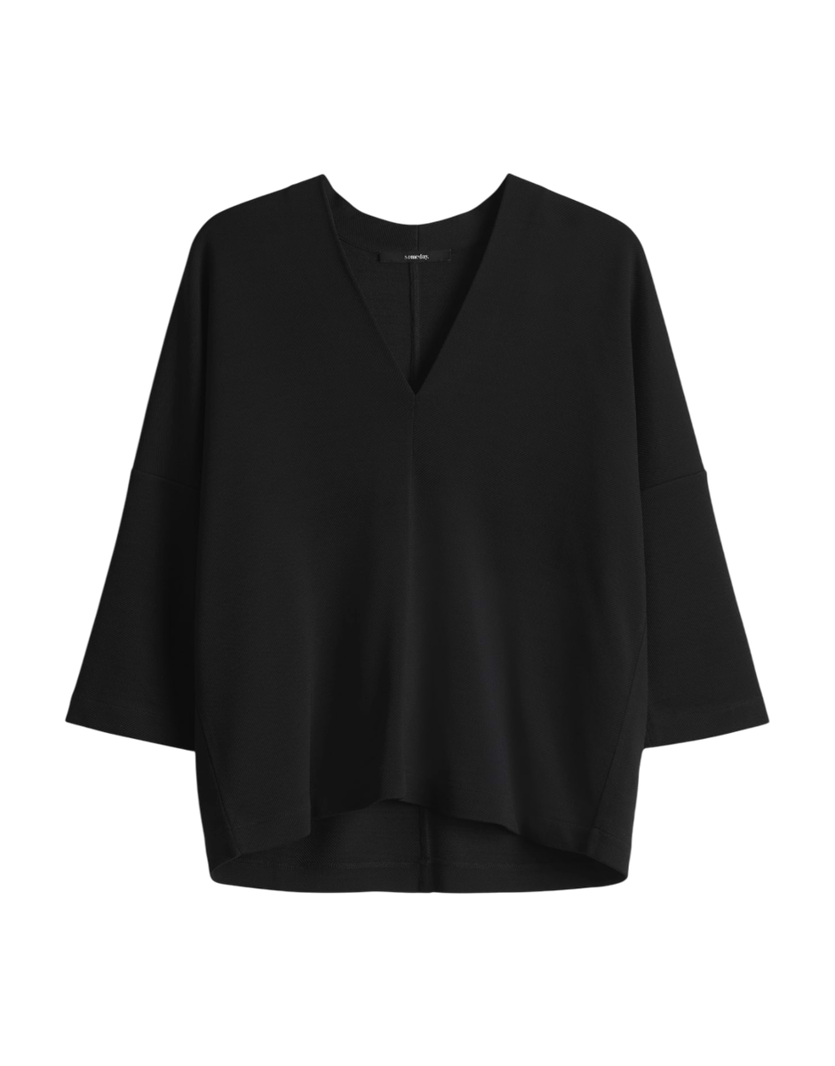UHLYN Loose Sweatshirt in Rippstruktur