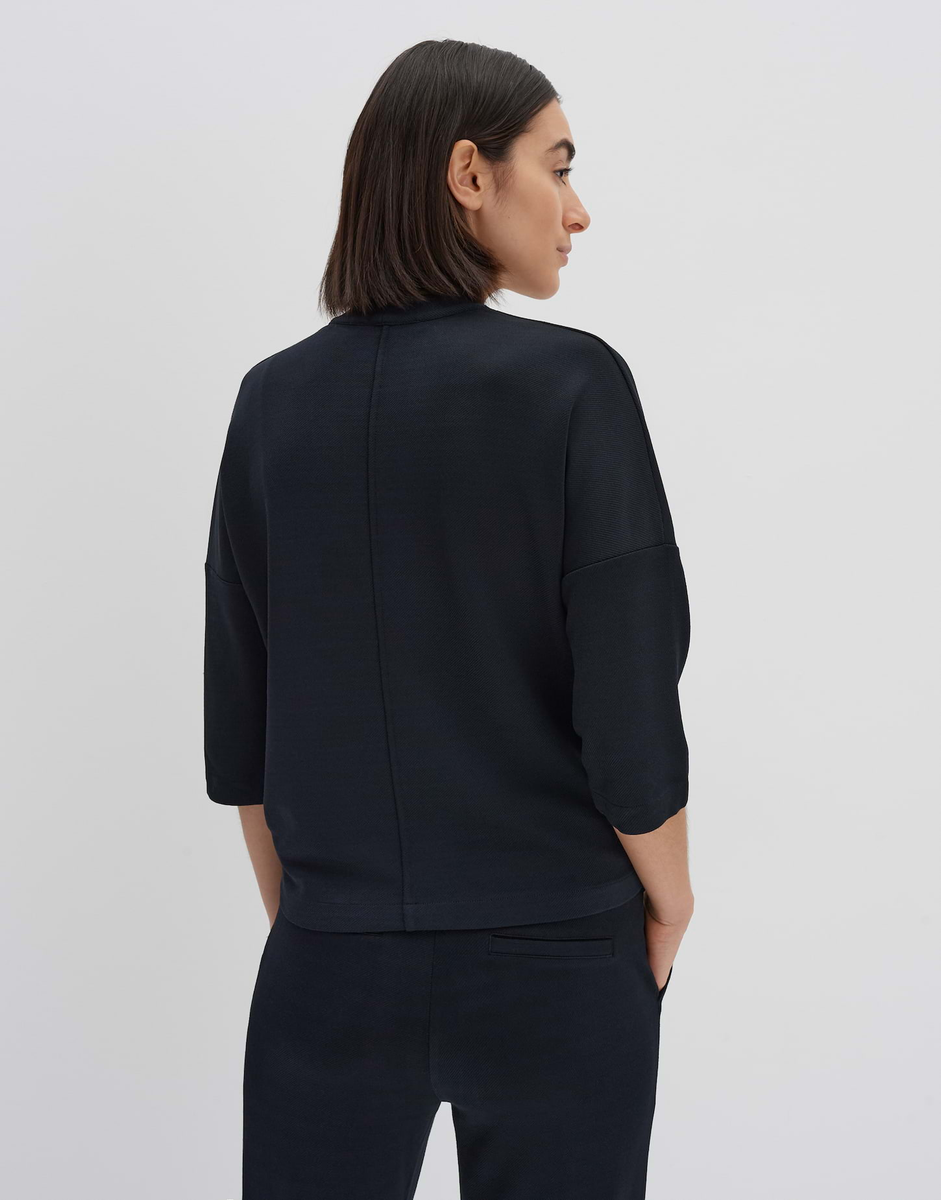 UHLYN Loose Sweatshirt in Rippstruktur