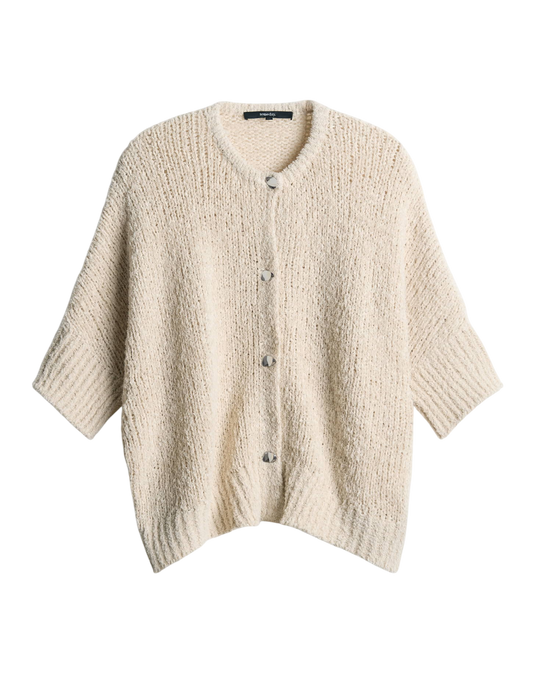 TIBELITA Cardigan aus weichem Bändchengarn