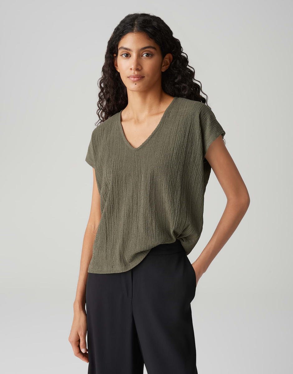 Sirukus structure  Boxy Fit Shirt mit Crash Effekt