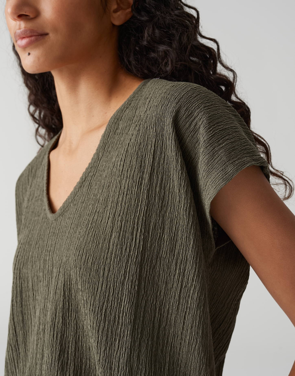 Sirukus structure  Boxy Fit Shirt mit Crash Effekt