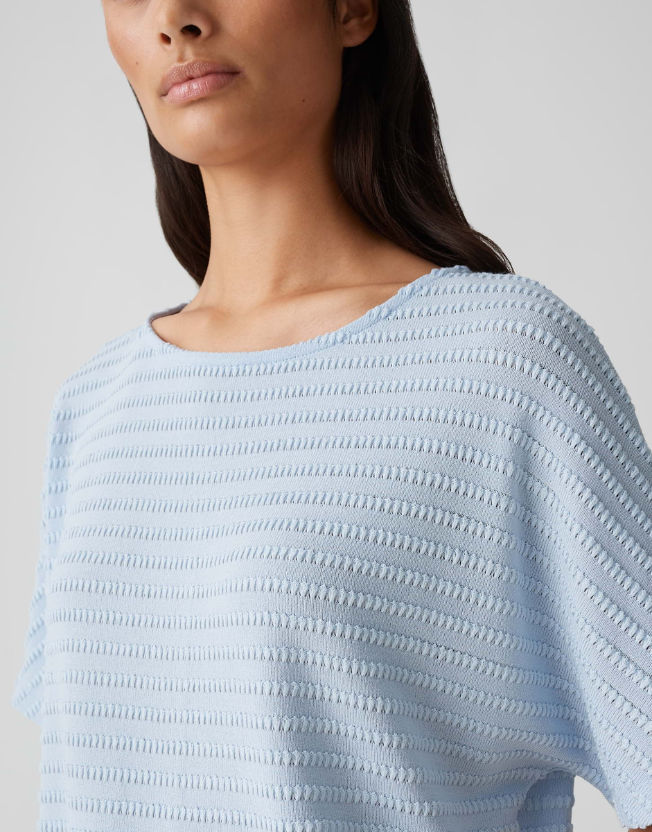 Saronji paris Strukturiertes Jerseyshirt mit Fledermausärmeln