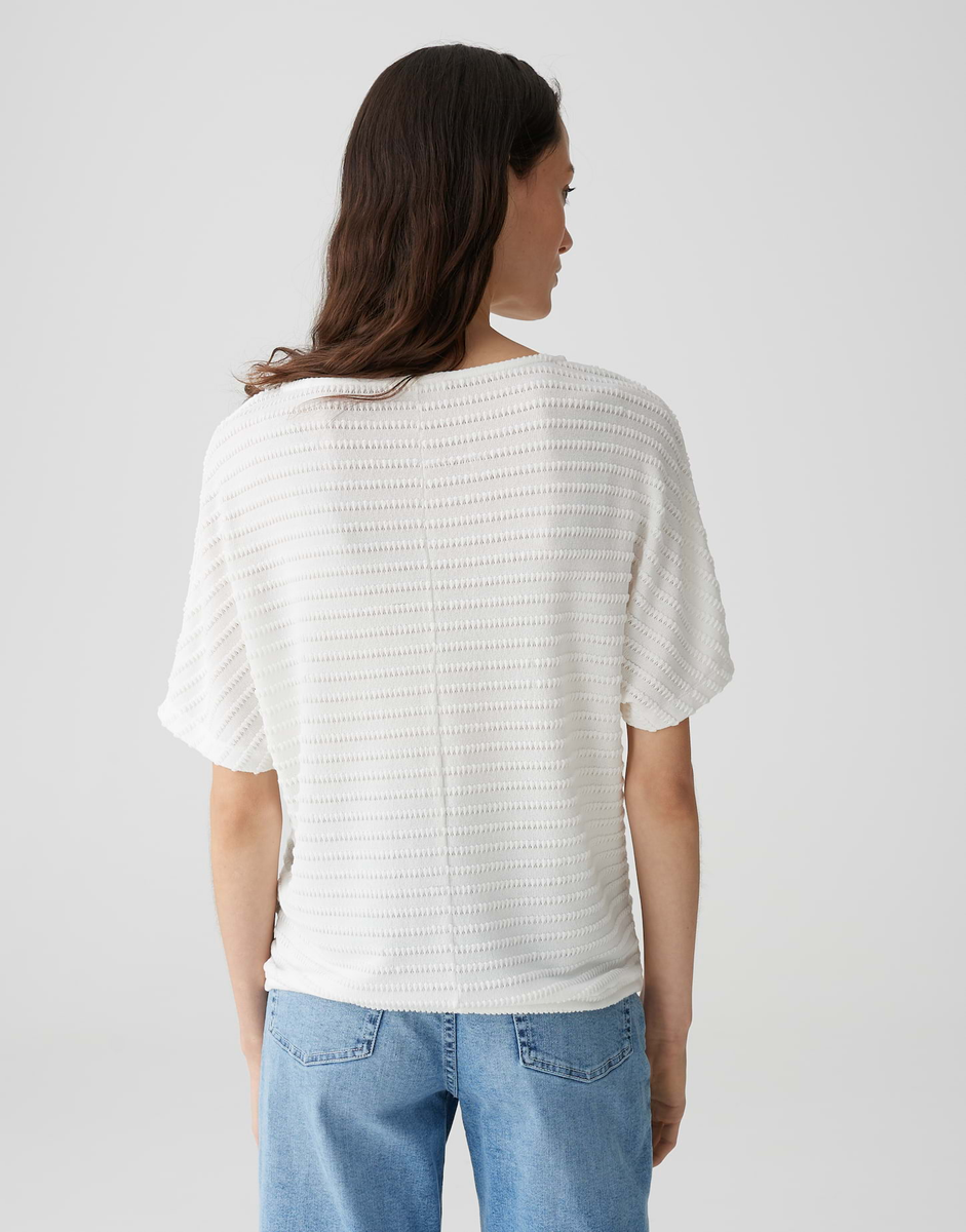 Saronji paris Strukturiertes Jerseyshirt mit Fledermausärmeln