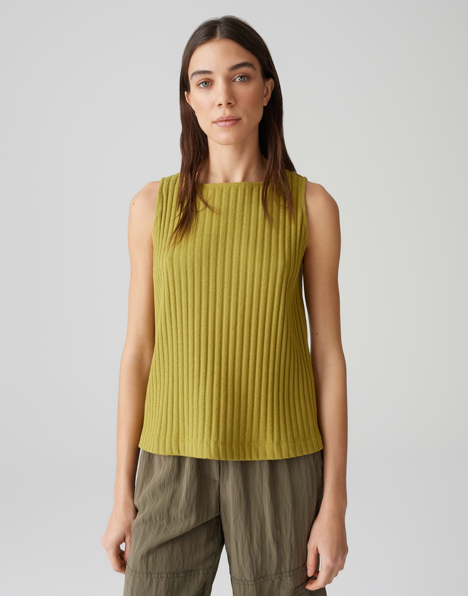 IPOMA SLIT Regular Jerseytop  in Rippstruktur