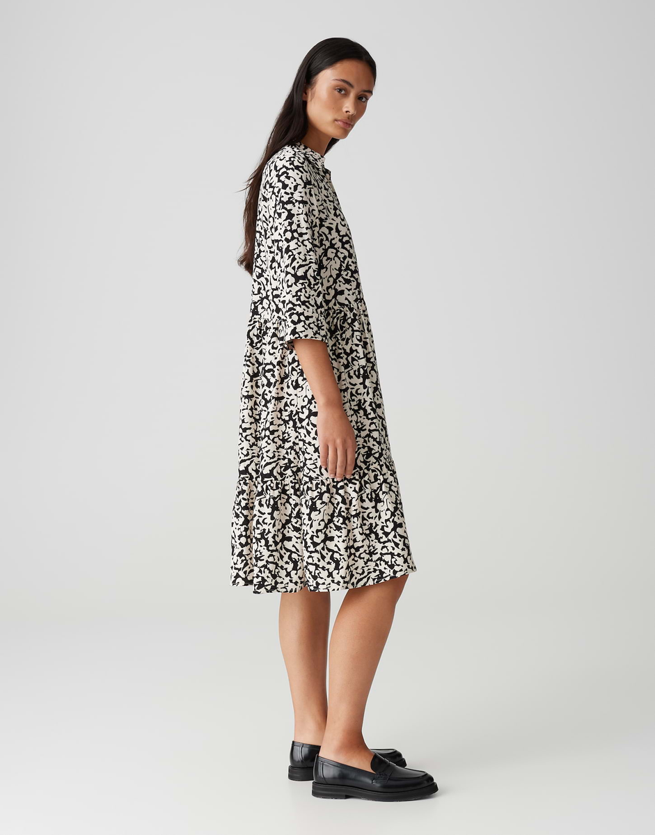 Walari Printkleid mit femininen Volantstufen
