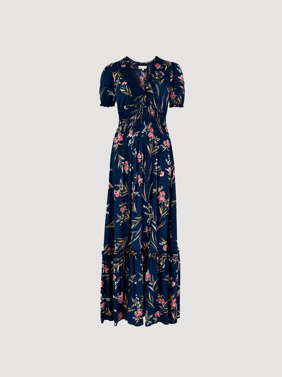 Maxikleid | Apricot Watercolor Floral Smock