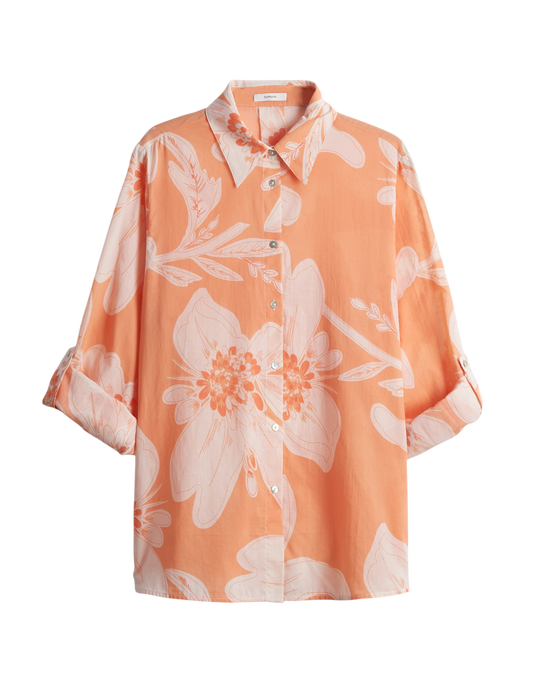 Fumine bohème Longbluse mit floralem Print