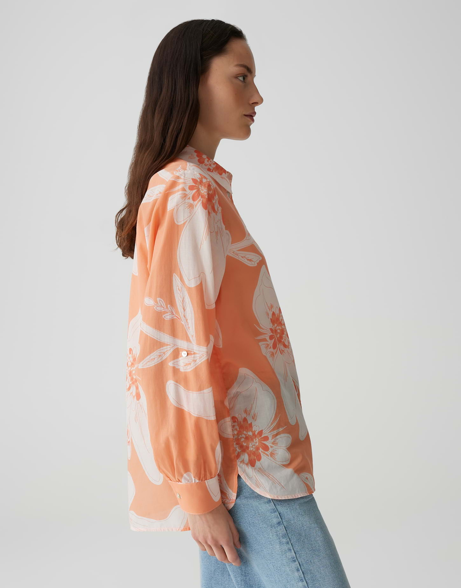 Fumine bohème Longbluse mit floralem Print
