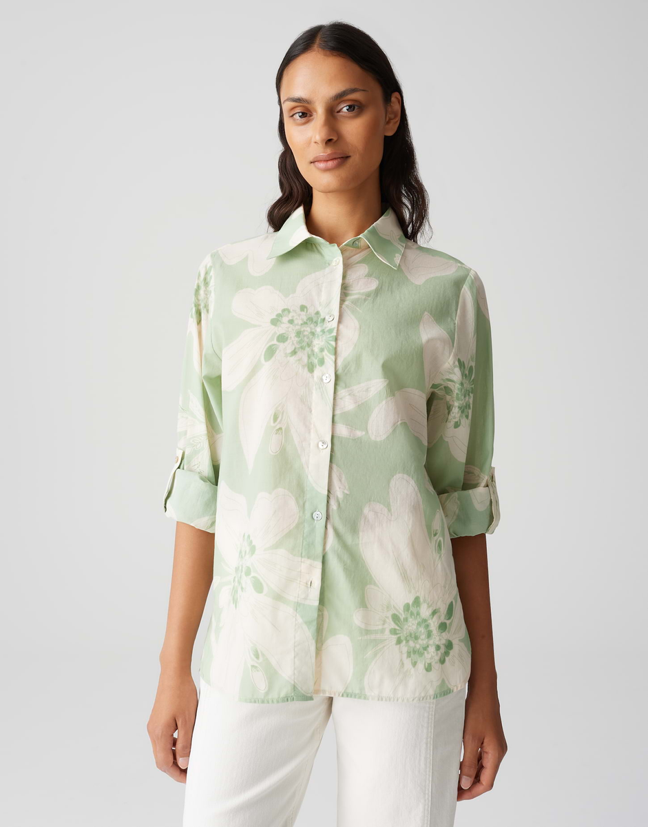 Fumine bohème Longbluse mit floralem Print