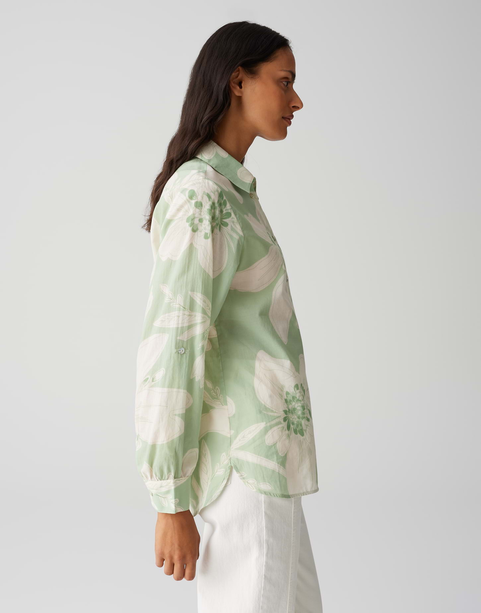 Fumine bohème Longbluse mit floralem Print