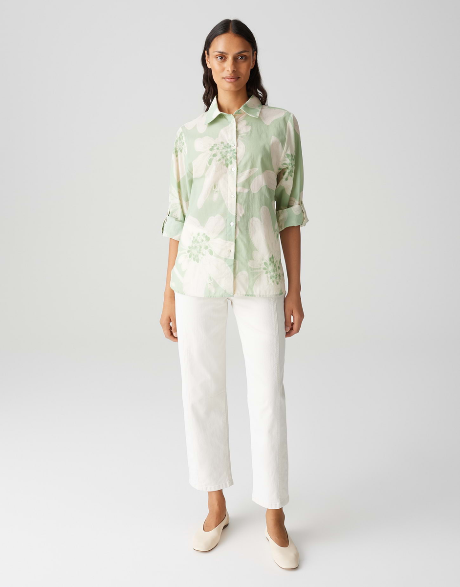 Fumine bohème Longbluse mit floralem Print