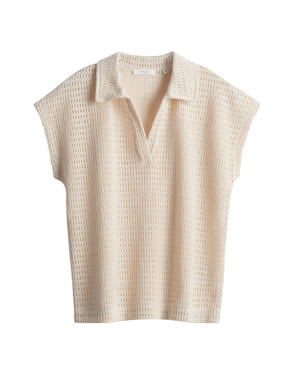 Somona Poloshirt in Crochet Optik