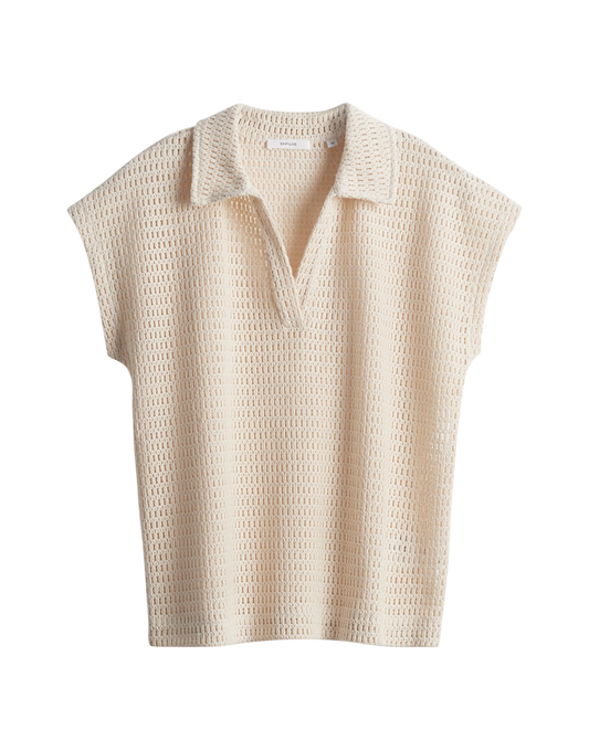 Somona Poloshirt in Crochet Optik