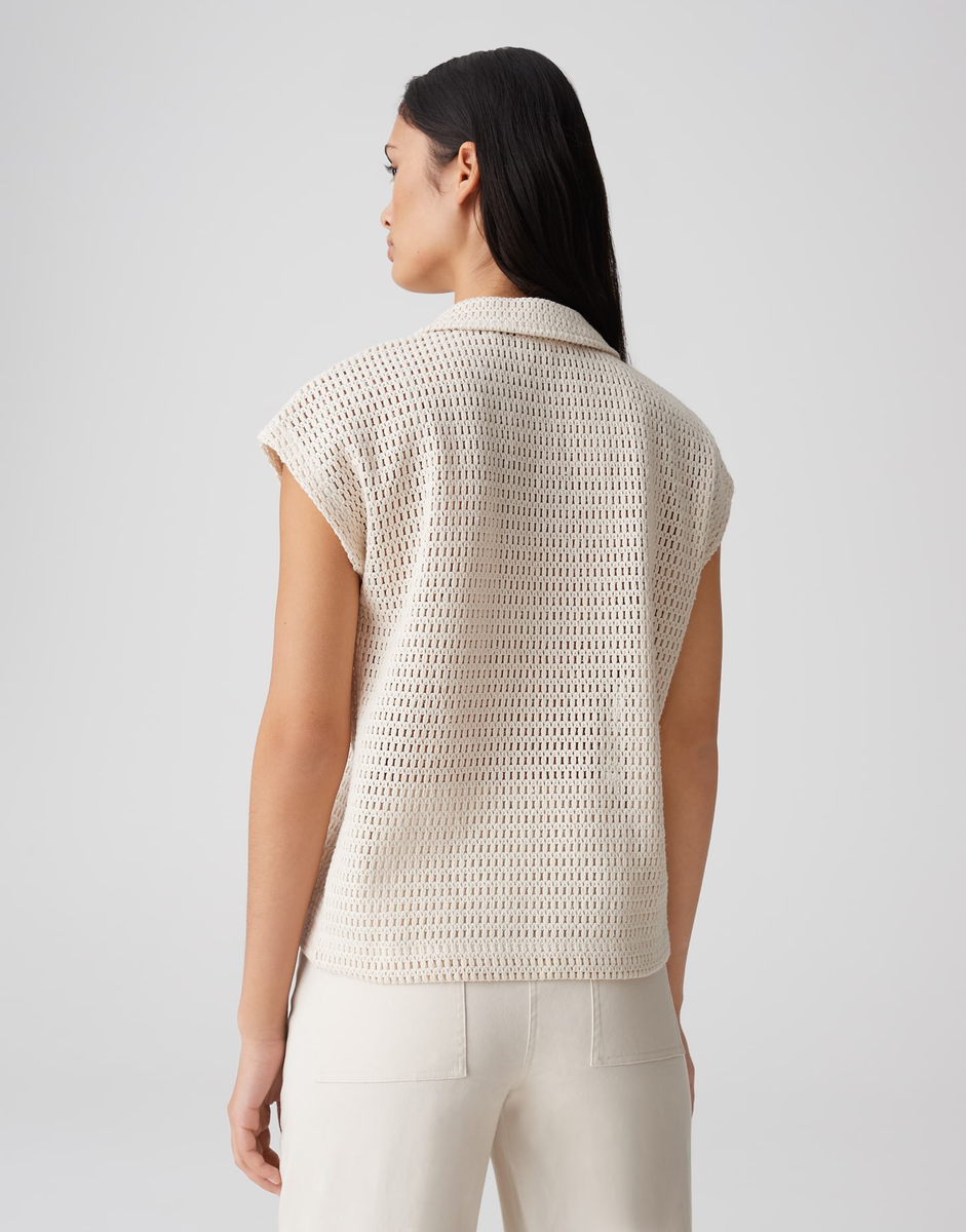 Somona Poloshirt in Crochet Optik
