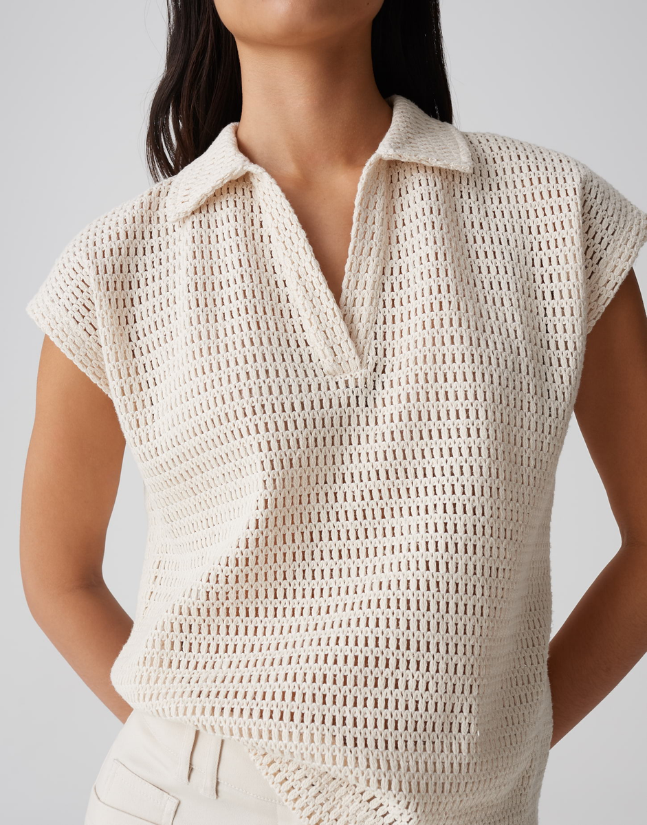 Somona Poloshirt in Crochet Optik