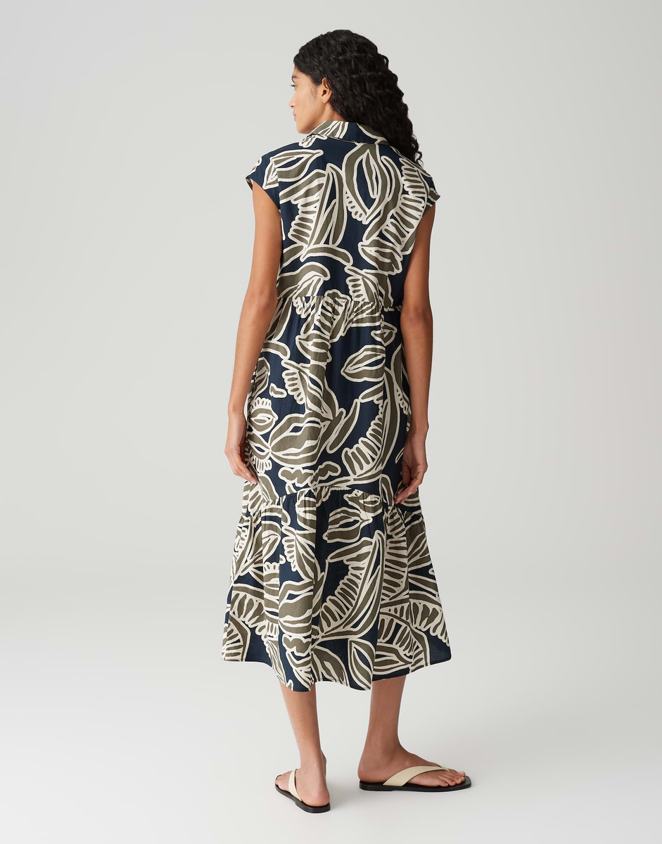 Werisa tropical Printkleid mit Volantstufen