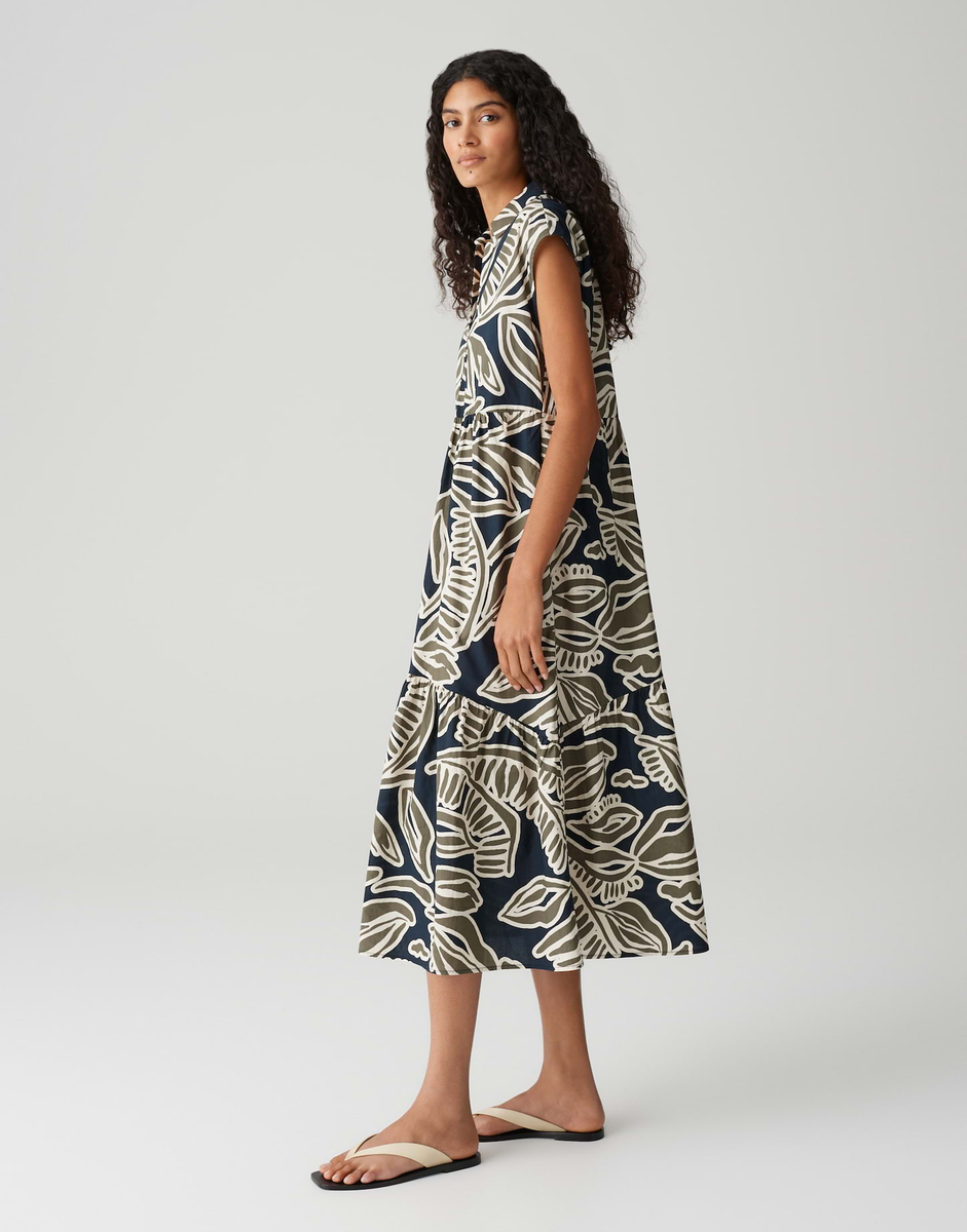 Werisa tropical Printkleid mit Volantstufen