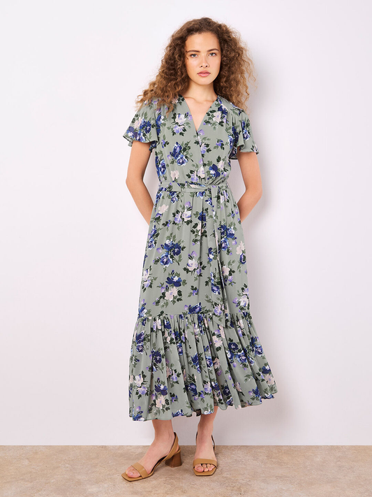 Rosen - Maxikleid |  Apricot Painterly