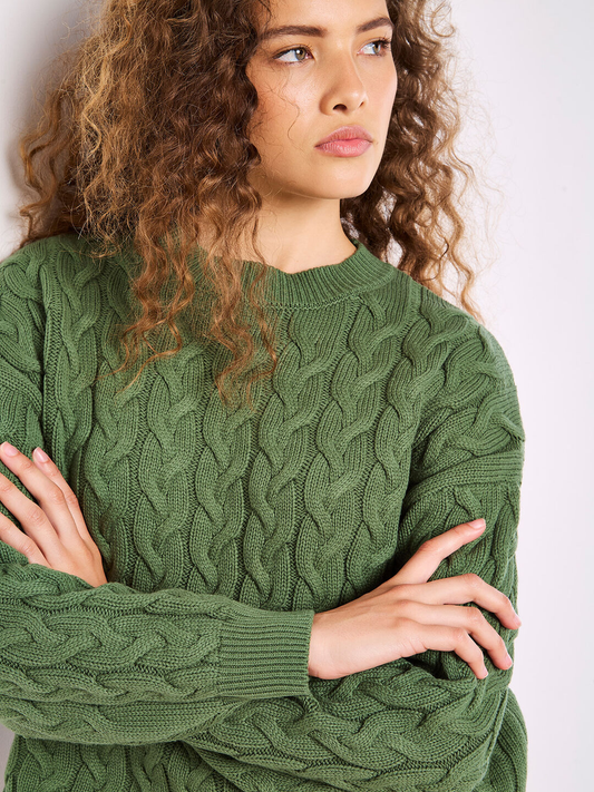 Zopfpullover | Apricot