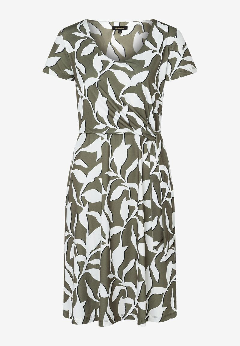 Jerseykleid mit Blätterprint