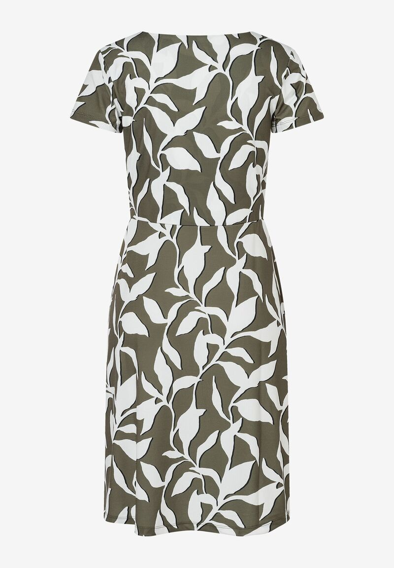 Jerseykleid mit Blätterprint