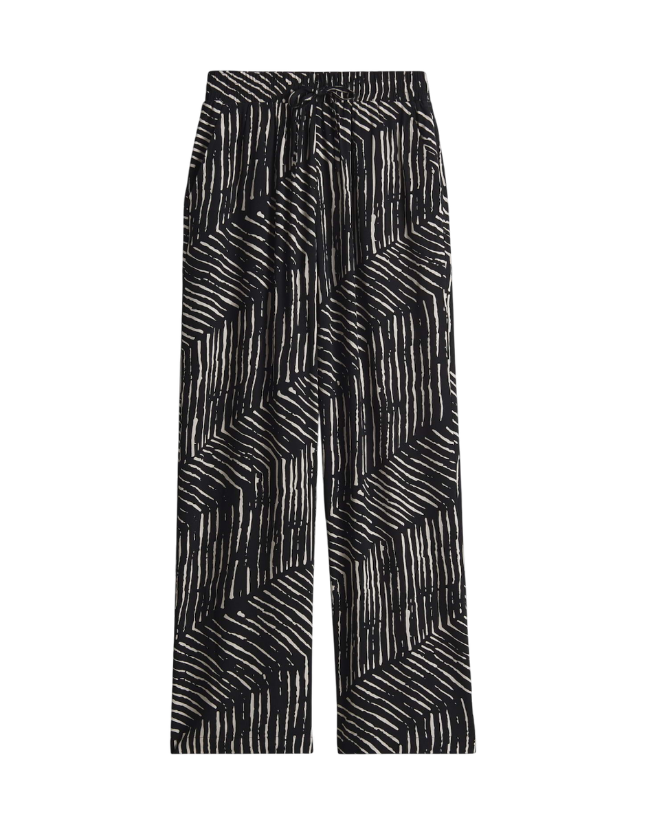Marou palm leaves Wide Leg Pants mit Komfortbund