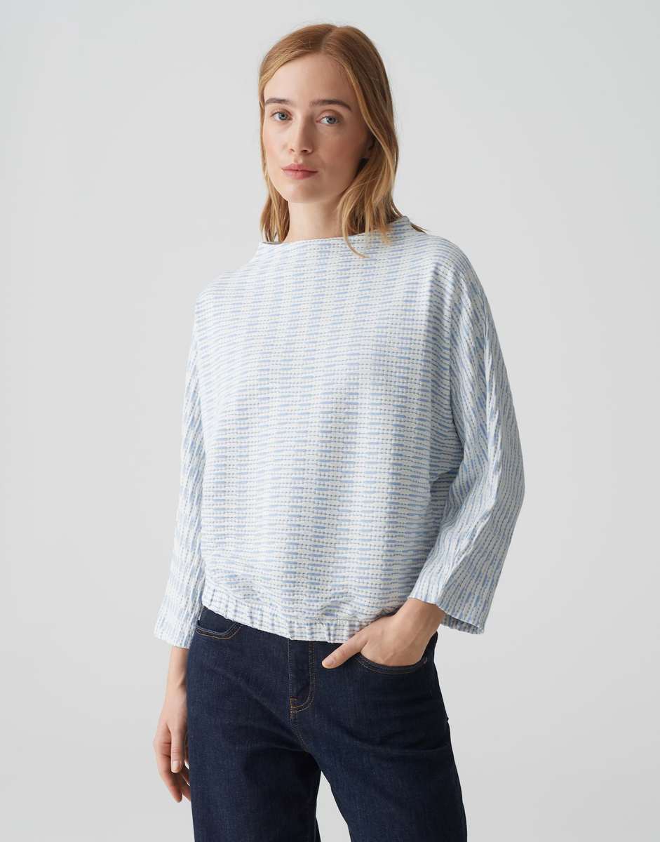 Gomani Sweater Batwing Fit mit zweifarbiger Struktur