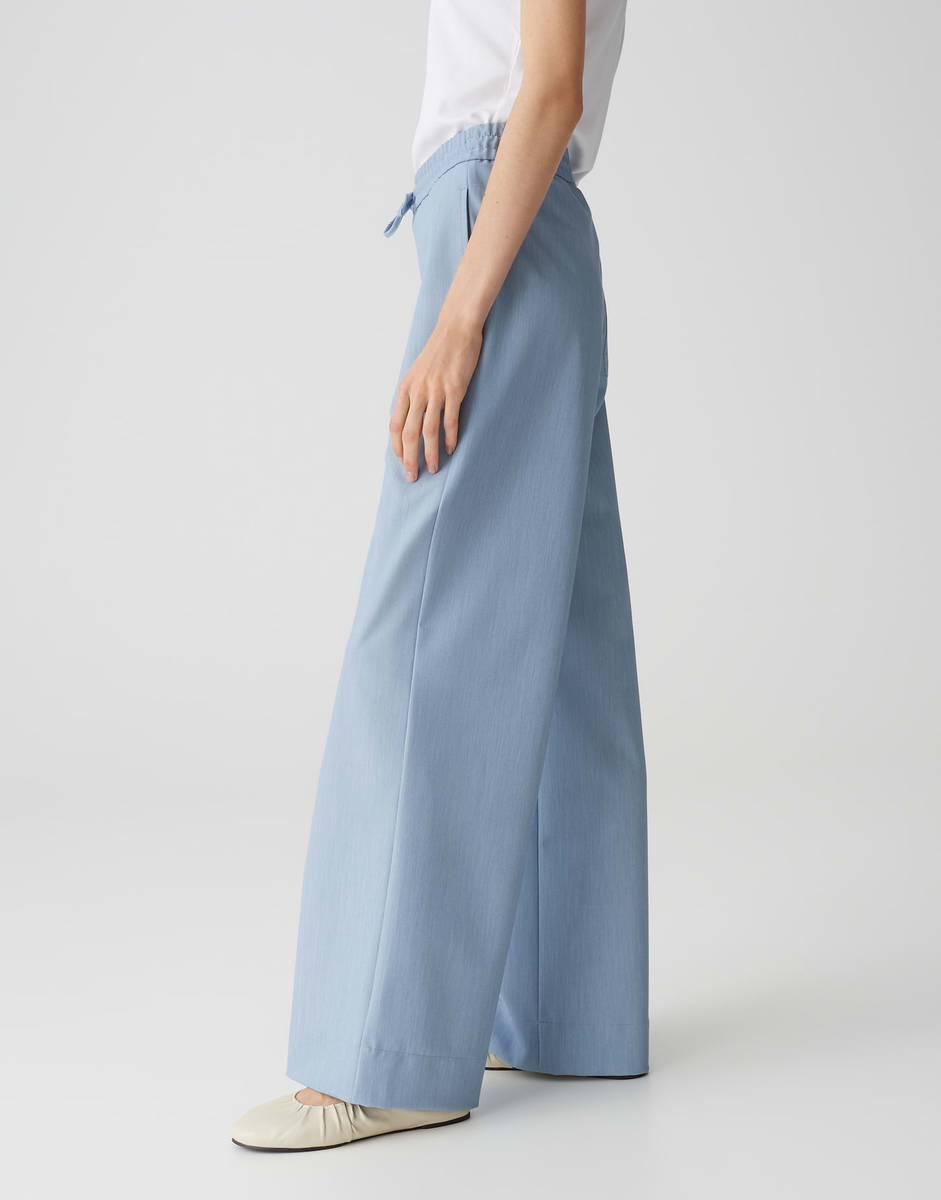 Melane urban Wide Leg Jogpants mit melierter Struktur