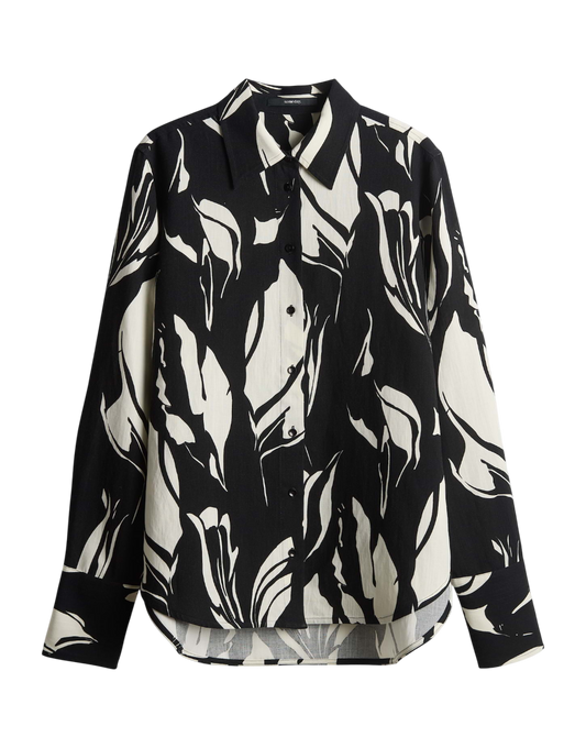Zerlian floral Leinenbluse im floralen Design