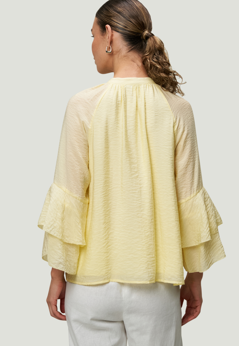 Bluse mit Volantärmeln