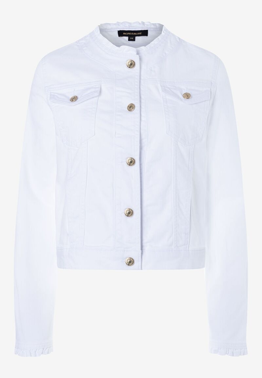 Jeansjacke mit Rüschen  weiß  Sommer-Kollektion