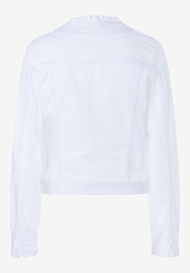 Jeansjacke mit Rüschen  weiß  Sommer-Kollektion