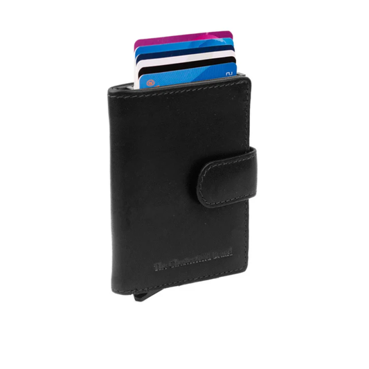 Leder Kartenetui Schwarz "Loughton" Wax Pull Up
                            | Chesterfield