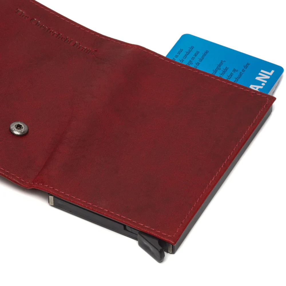 Leder Kartenetui Rot 