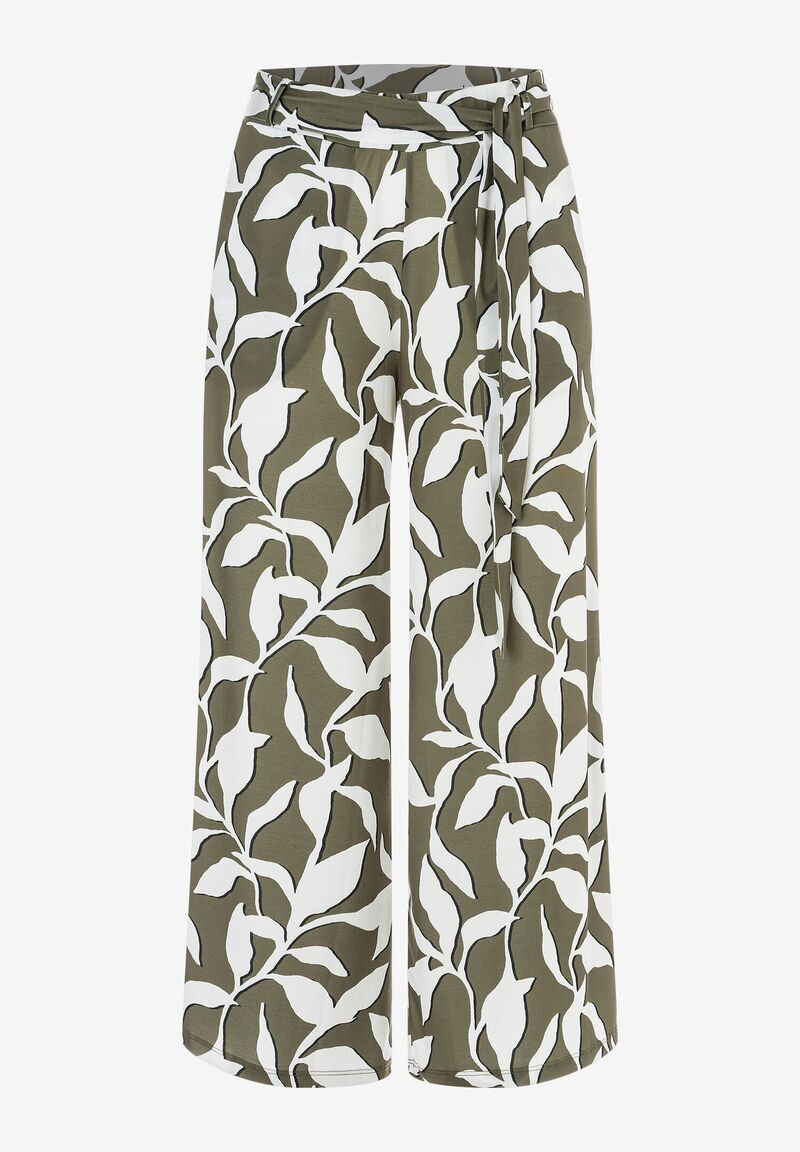 Jersey Culotte mit Blätterprint  Sommer-Kollektion