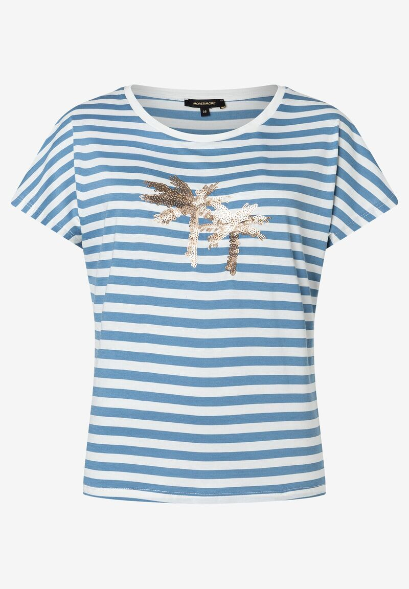 Streifenshirt  hellbraun/weiß  Sommer-Kollektion | More&More