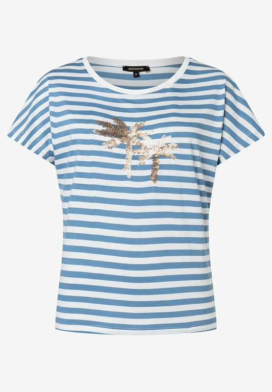 Streifenshirt  hellbraun/weiß  Sommer-Kollektion | More&More