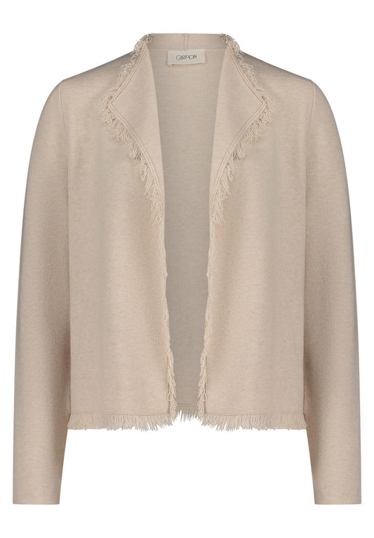 Strick-Cardigan in Beige & in schwarz | Cartoon