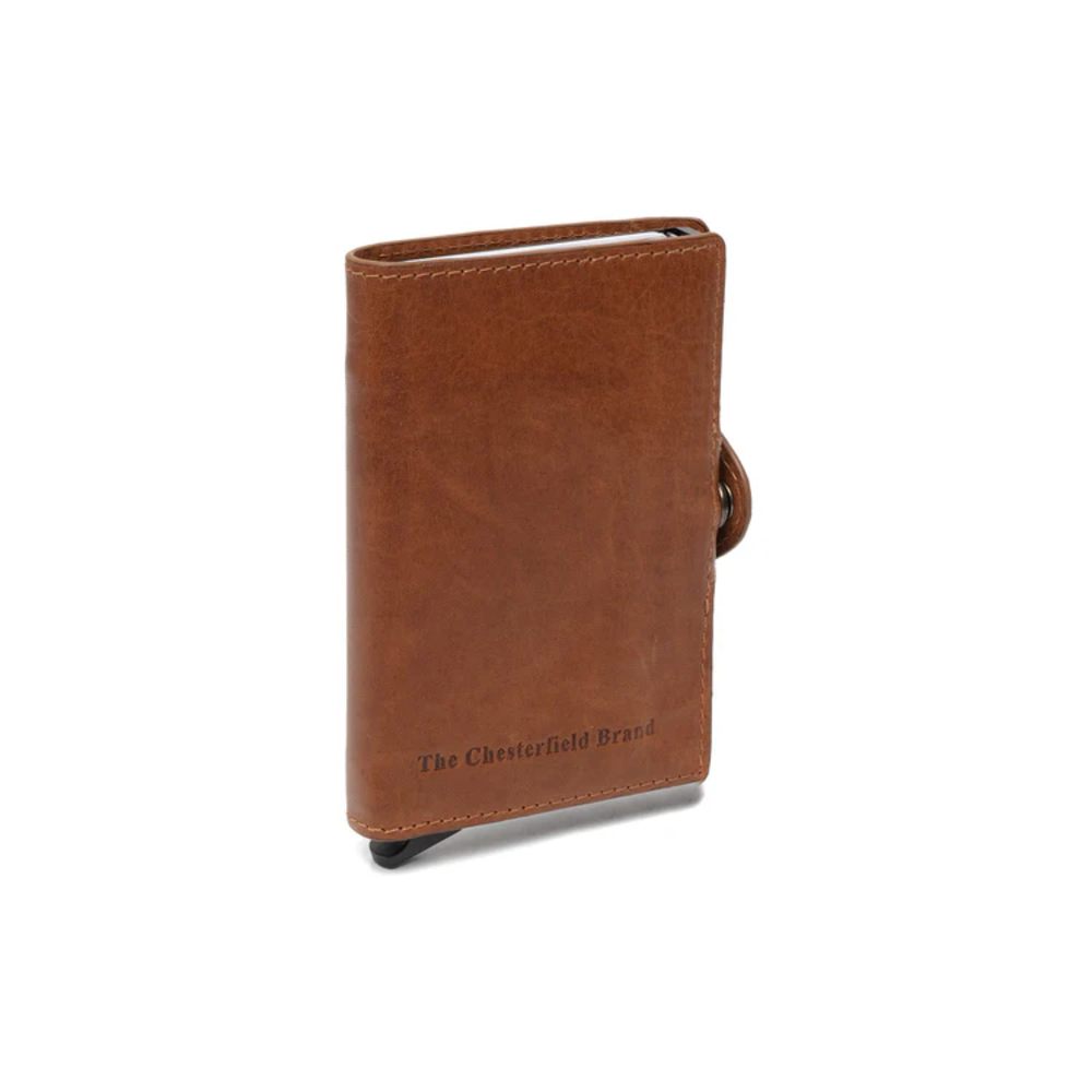 Leder Kartenetui Cognac 