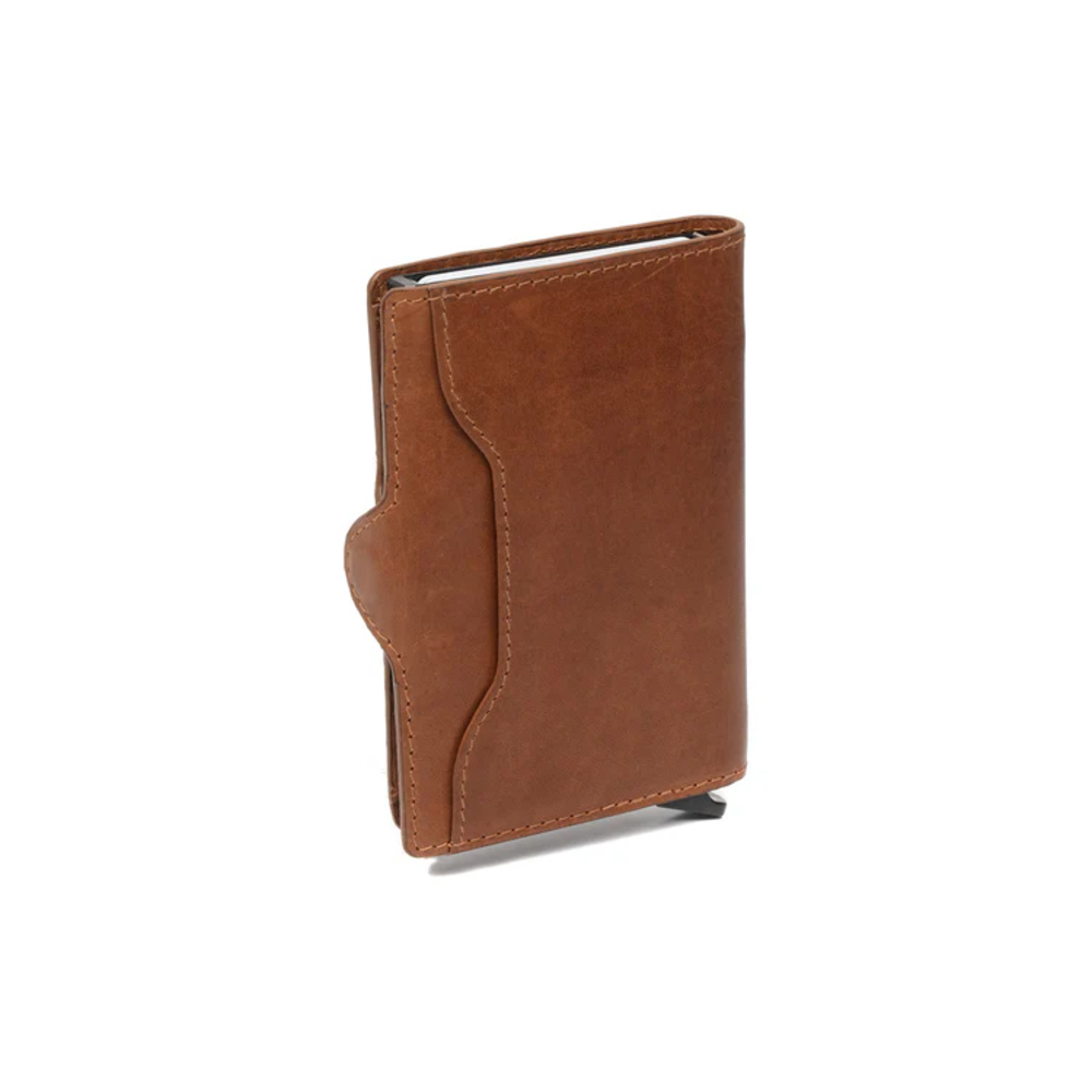 Leder Kartenetui Cognac 