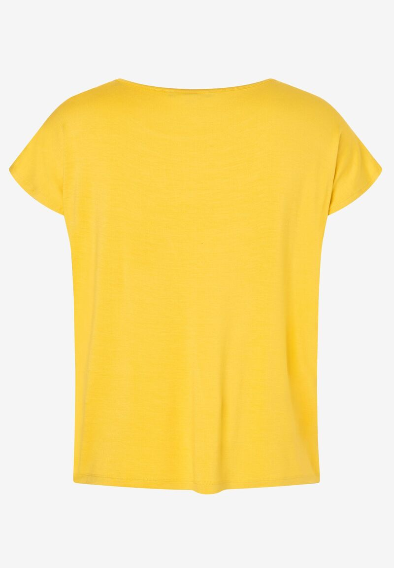 Blusenshirt mit Tupfenprint  gelb/weiß