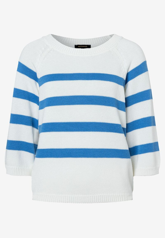 Streifenpullover  weiß/blau