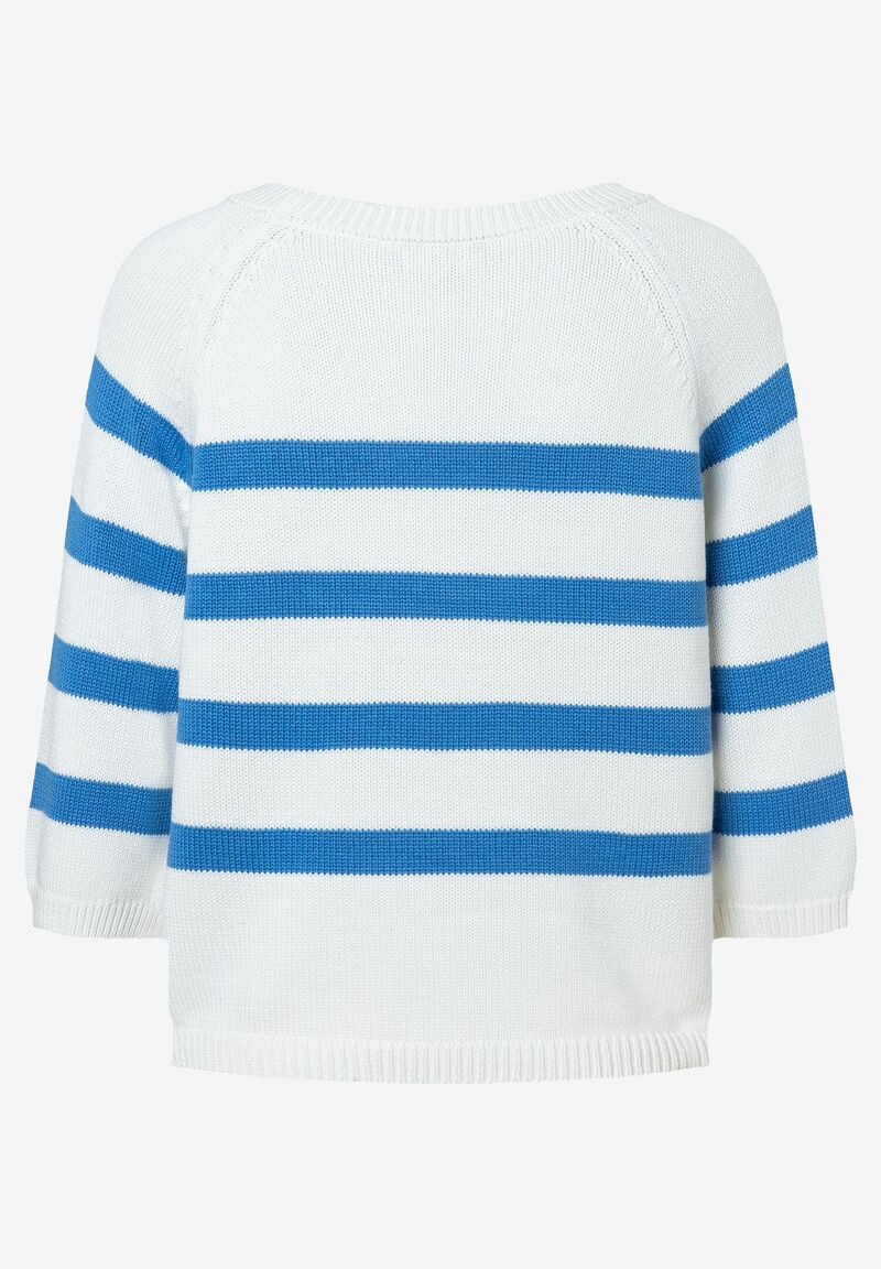 Streifenpullover  weiß/blau