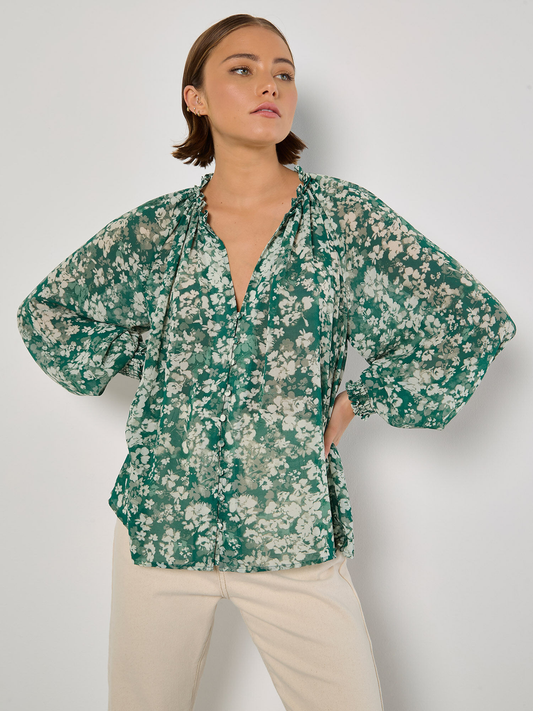 Apricot Bluse " Floral Raglan Volume Blouse"
