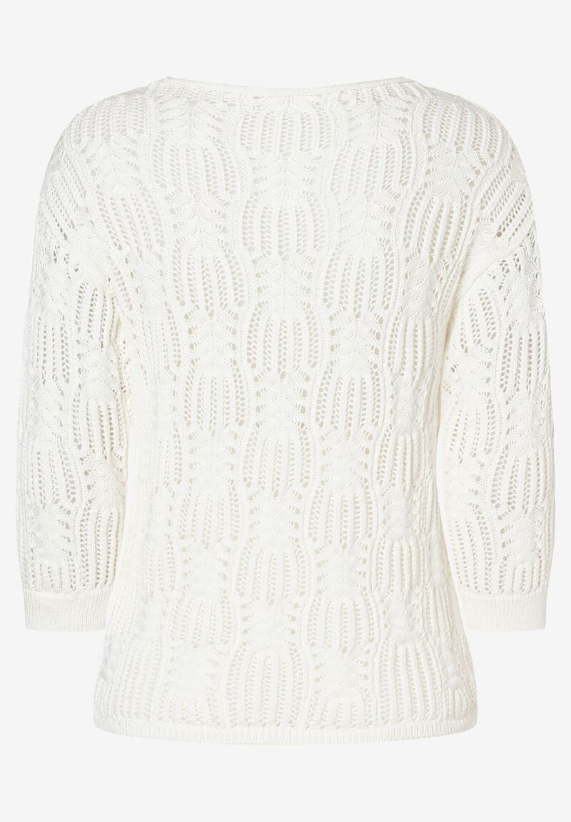 Ajour Pullover  ecru